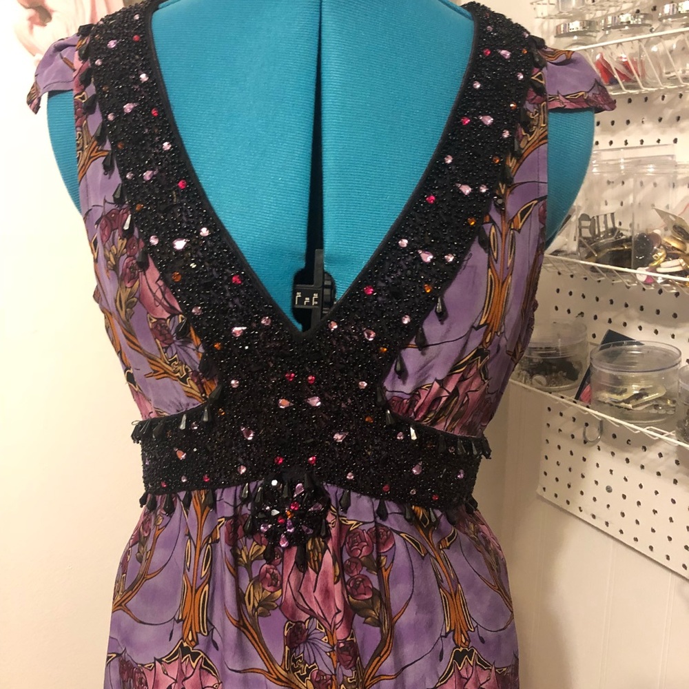 Tracy Reese Beaded Silk Dress